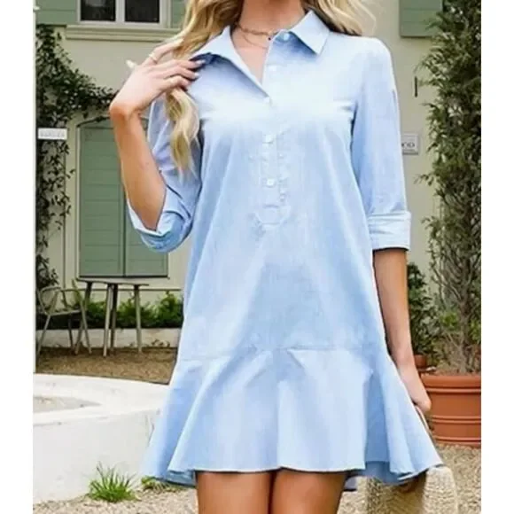 Cotton Linen Tunic Shirt Dress size Small - Picture 3 of 3